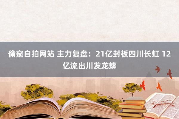 偷窥自拍网站 主力复盘：21亿封板四川长虹 12亿流出川发龙蟒