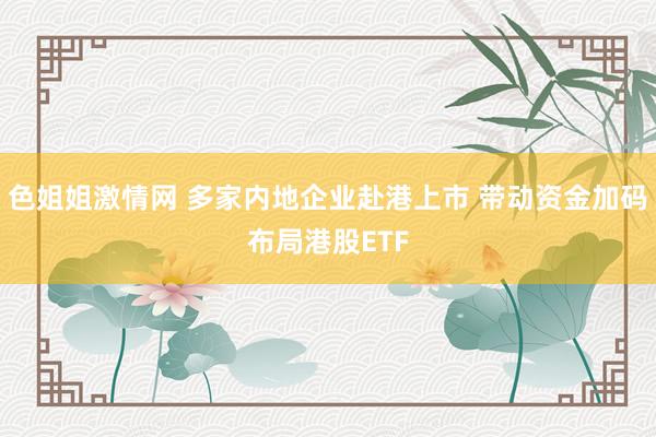 色姐姐激情网 多家内地企业赴港上市 带动资金加码布局港股ETF